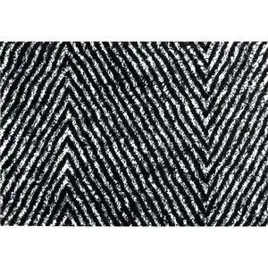 Skriver Collection måtte - Trendmat delux - Herringbone sort 150x200