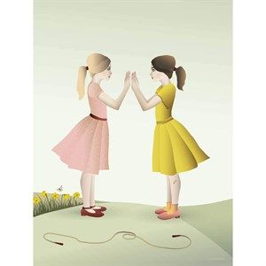 Image of VISSEVASSE - Plakat - Hand-Clapping Girls - 30x40 cm