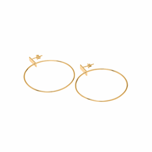 Image of Louise Kragh - Øreringe - HangAround - Hoop - Guld (40 mm)