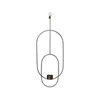 Ferm Living - Dekorations lysestage -"Hanging Tealight Deco - Oval" - Sort