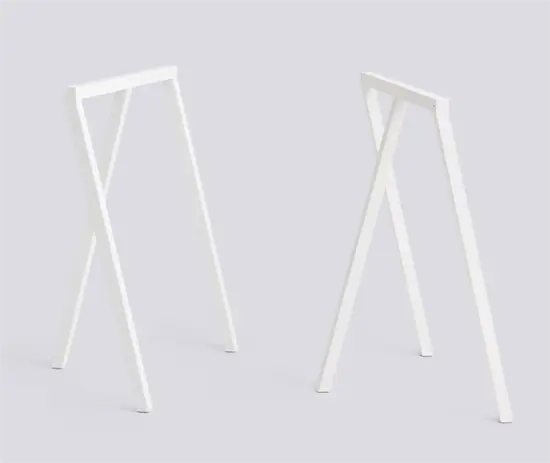 Hay - Bordbukke - Loop Stand Frame - Hvide - sæt med 2 styk - W64,5 x H72 cm