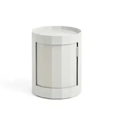 Hay - Facet Cabinet - Low - Misty Grey - Lysegrå sidebord - H 49 cm