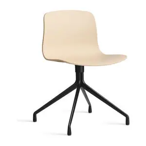Hay - AAC10 Sort pulverlakeret aluminium 4-stjernet drejefod Standard glider - Bleg fersken 2.0