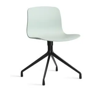 Hay - AAC10 Sort pulverlakeret aluminium 4-stjernet drejefod Standard glider - Støvet mint 2.0