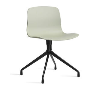 Hay - AAC10 Sort pulverlakeret aluminium 4-stjernet drejefod Standard glider - Pastelgrøn 2.0