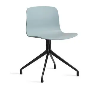 Hay - AAC10 Sort pulverlakeret aluminium 4-stjernet drejefod Standard glider - Støvet blå 2.0