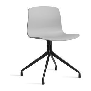 Hay - AAC10 Sort pulverlakeret aluminium 4-stjernet drejefod Standard glider - Betongrå 2.0