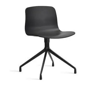 Hay - AAC10 Sort pulverlakeret aluminium 4-stjernet drejefod Standard glider - Sort 2.0