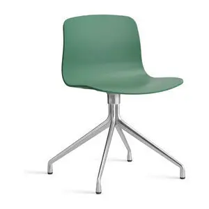 Hay - AAC10 Poleret aluminium 4-stjernet drejefod Standard glider - Blågrøn 2.0