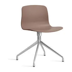 Hay - AAC10 Poleret aluminium 4-stjernet drejefod Standard glider - Blød mursten 2.0