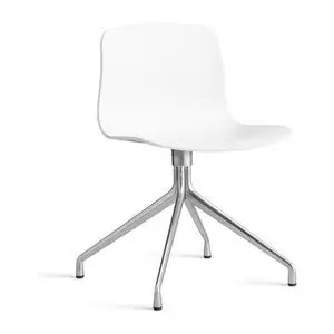 Hay - AAC10 Poleret aluminium 4-stjernet drejefod Standard glider - Hvid 2.0
