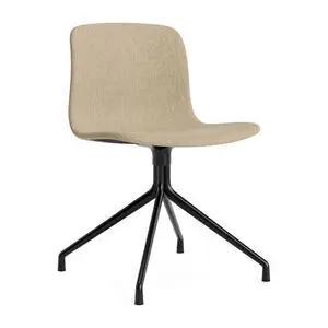 Hay - AAC11 Sort pulverlakeret aluminium 4-stjernet drejefod Standard glider - Sort
