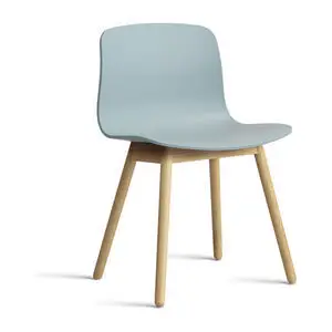 Hay - AAC12 Lacquered oak 4 leg base Standard glider - Dusty blue 2.0