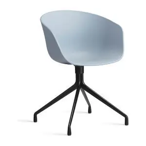 Hay - AAC20 Sort pulverlakeret aluminium 4-stjernet drejefod Standard glider - Skiferblå 2.0
