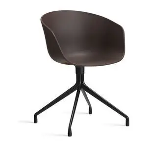 Hay - AAC20 Sort pulverlakeret aluminium 4-stjernet drejefod Standard glider - Rosin 2.0