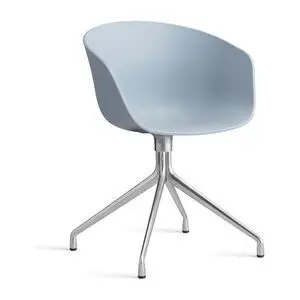 Hay - AAC20 Poleret aluminium 4-stjernet drejefod Standard glider - Skiferblå 2.0