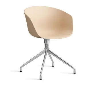 Hay - AAC20 Poleret aluminium 4-stjernet drejefod Standard glider - Bleg fersken 2.0