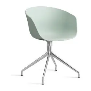 Hay - AAC20 Poleret aluminium 4-stjernet drejefod Standard glider - Støvet mint 2.0