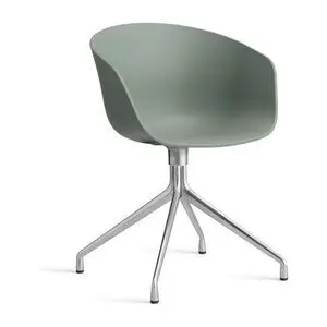 Hay - AAC20 Poleret aluminium 4-stjernet drejefod Standard glider - Efterårsgrøn 2.0