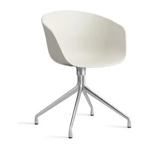 Hay - AAC20 Poleret aluminium 4-stjernet drejefod Standard glider - Meleret creme 2.0