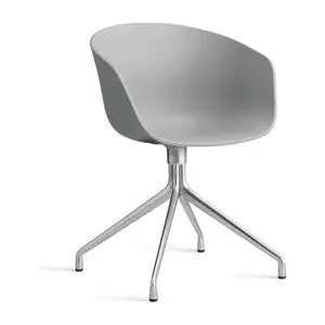 Hay - AAC20 Poleret aluminium 4-stjernet drejefod Standard glider - Betongrå 2.0