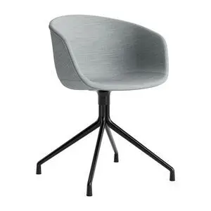 Hay - AAC21 Sort pulverlakeret aluminium 4-stjernet drejefod Standard glider - Sort