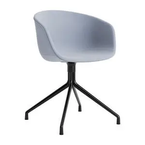 Hay - AAC21 Sort pulverlakeret aluminium 4-stjernet drejefod Standard glider - Sort