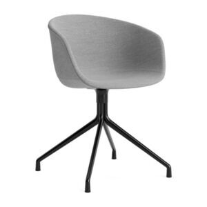 Hay - AAC21 Sort pulverlakeret aluminium 4-stjernet drejefod Standard glider - Sort