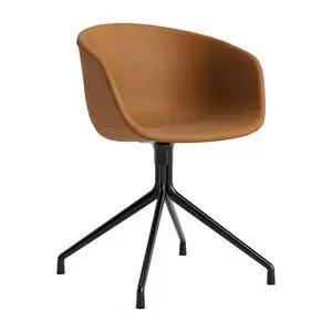 Hay - AAC21 Sort pulverlakeret aluminium 4-stjernet drejefod Standard glider - Sort