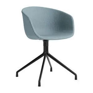 Hay - AAC21 Sort pulverlakeret aluminium 4-stjernet drejefod Standard glider - Sort