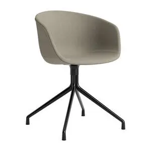 Hay - AAC21 Sort pulverlakeret aluminium 4-stjernet drejefod Standard glider - Sort