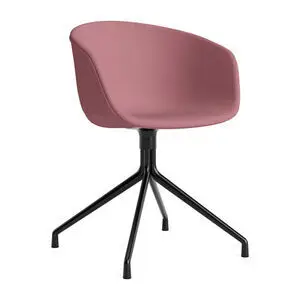Hay - AAC21 Sort pulverlakeret aluminium 4-stjernet drejefod Standard glider - Sort