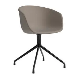 Hay - AAC21 Sort pulverlakeret aluminium 4-stjernet drejefod Standard glider - Sort