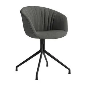Hay - AAC21 Sort pulverlakeret aluminium 4-stjernet drejefod Standard glider - Sort