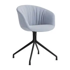 Hay - AAC21 Sort pulverlakeret aluminium 4-stjernet drejefod Standard glider - Sort