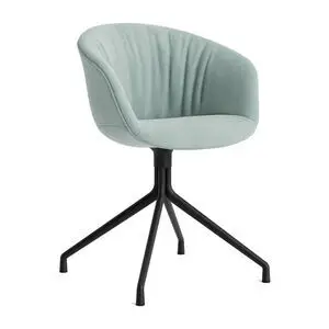 Hay - AAC21 Sort pulverlakeret aluminium 4-stjernet drejefod Standard glider - Sort