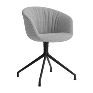 Hay - AAC21 Sort pulverlakeret aluminium 4-stjernet drejefod Standard glider - Sort