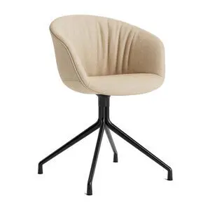 Hay - AAC21 Sort pulverlakeret aluminium 4-stjernet drejefod Standard glider - Sort