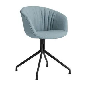 Hay - AAC21 Sort pulverlakeret aluminium 4-stjernet drejefod Standard glider - Sort