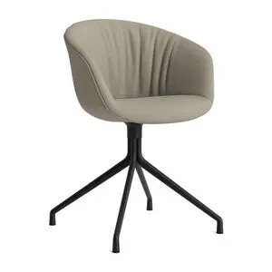 Hay - AAC21 Sort pulverlakeret aluminium 4-stjernet drejefod Standard glider - Sort