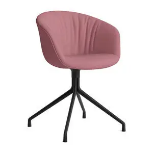 Hay - AAC21 Sort pulverlakeret aluminium 4-stjernet drejefod Standard glider - Sort