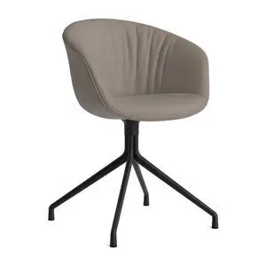 Hay - AAC21 Sort pulverlakeret aluminium 4-stjernet drejefod Standard glider - Sort