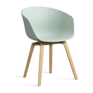 Hay - AAC22 Lacquered oak 4 leg base Standard glider - Dusty mint 2.0