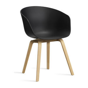 Hay - AAC22 Lacquered oak 4 leg base Standard glider - Black 2.0