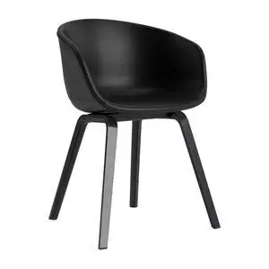Hay - AAC23 Black lacquered oak veneer 4 leg base Standard glider - Black