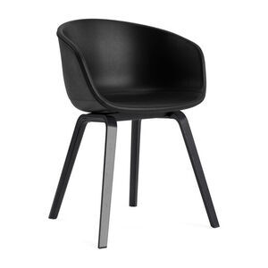 Hay - AAC23 Black lacquered oak veneer 4 leg base Standard glider - Black