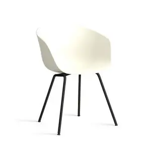 Hay - AAC26 Sort pulverlakeret stål 4-benet fod Standard glider - Meleret creme 2.0