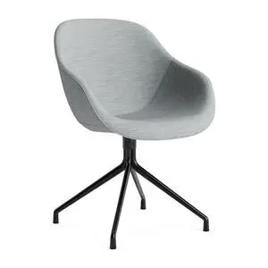 Hay - AAC121 Sort pulverlakeret aluminium 4-stjernet drejefod Standard glider - Sort