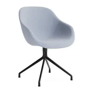 Hay - AAC121 Sort pulverlakeret aluminium 4-stjernet drejefod Standard glider - Sort