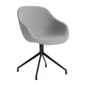 Hay - AAC121 Sort pulverlakeret aluminium 4-stjernet drejefod Standard glider - Sort